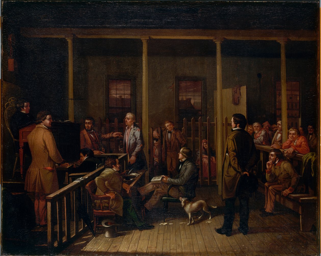 Soudní síň v Missouri, 1852. od William Josiah Brickey