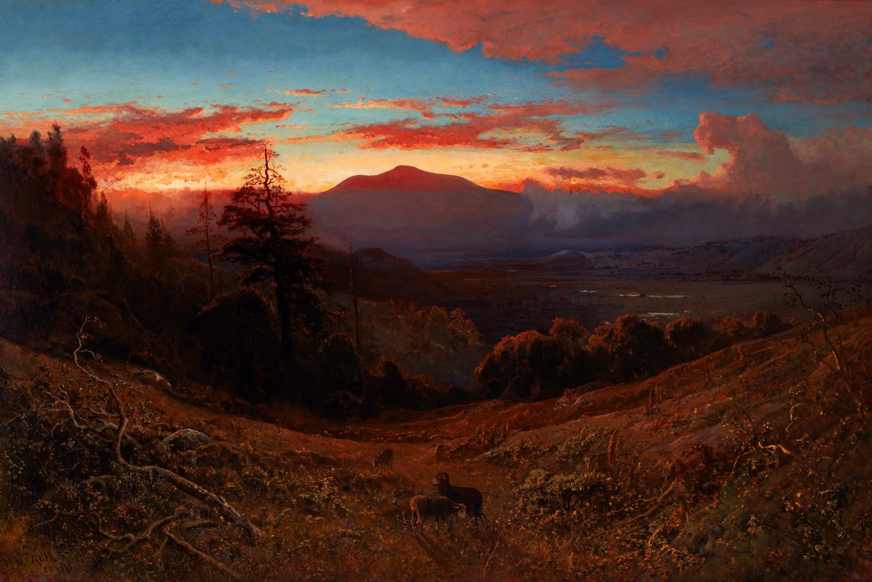 Západ slunce na hoře Diablo (Marin Sunset) od William Keith