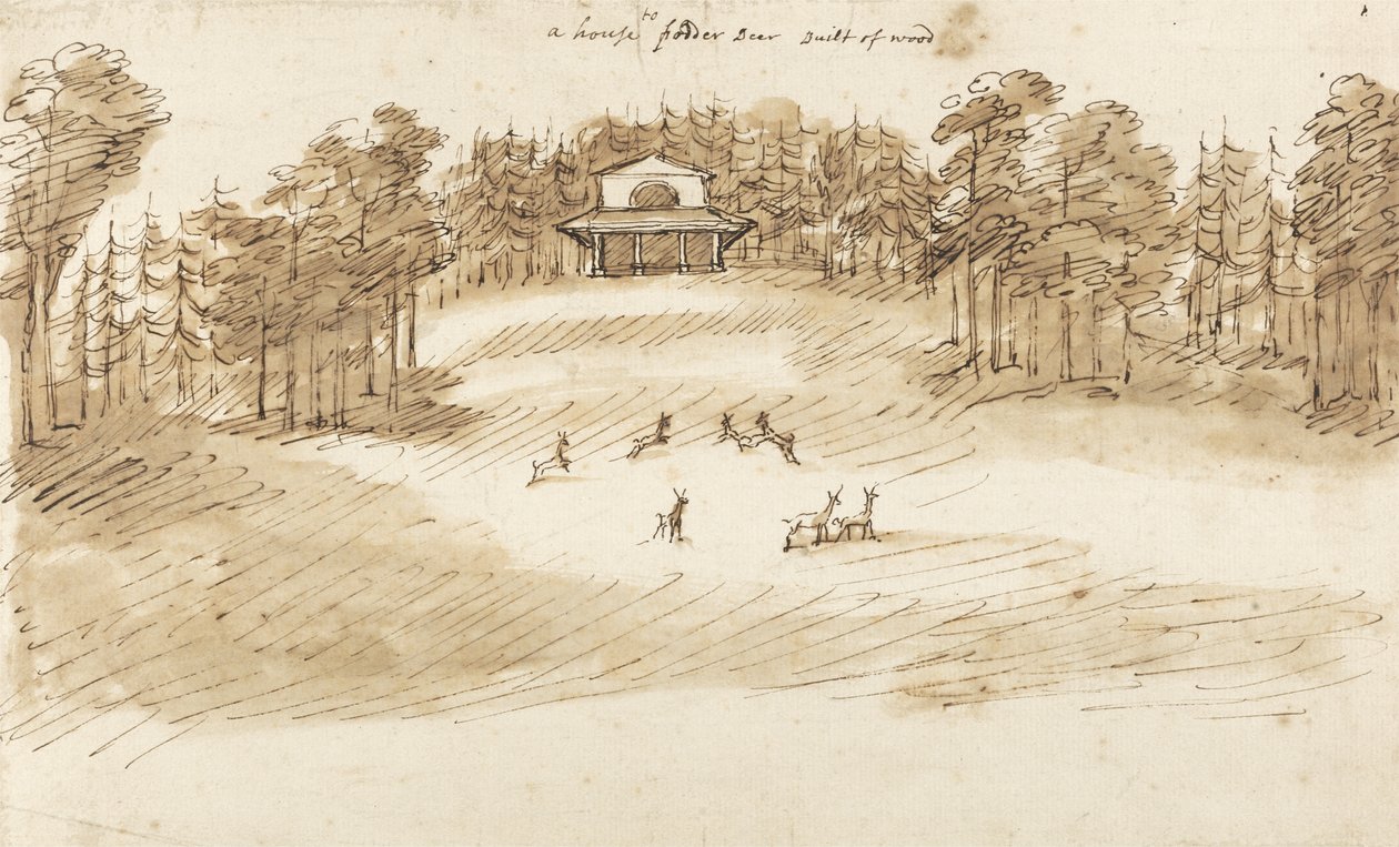 Deer Park (pero a inkoust s mytím na papíře) od William Kent