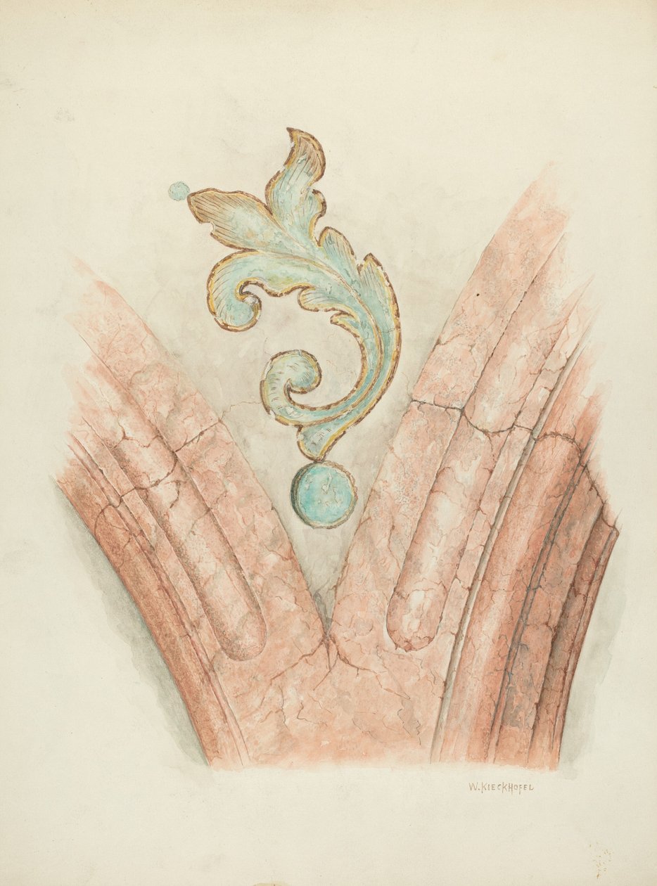 stropní dekorace, c. 1940. od William Kieckhofel