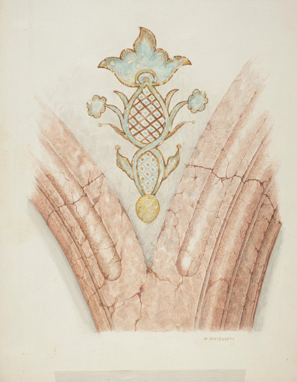 stropní dekorace, c. 1940. od William Kieckhofel