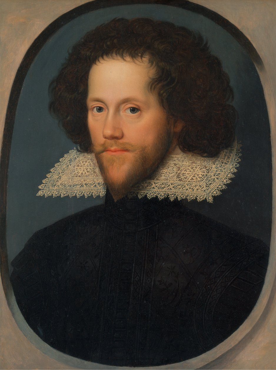 Portrét Gray Brydges, pátý baron Chandos, Sudeley Castle, Gloucestershire (1579-1621) od William Larkin