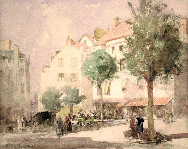 Kontinentální náměstí (akvarel přes tužku na papíře) od William Lee Hankey