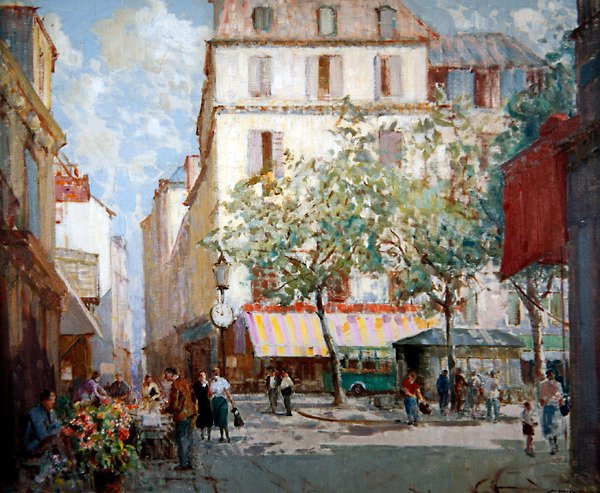 Náměstí v Paříži (olej na plátně) od William Lee Hankey