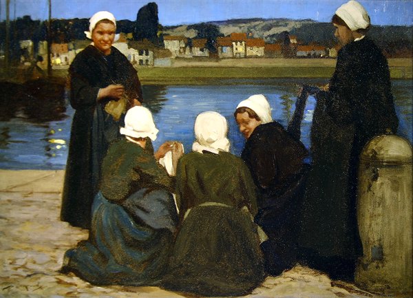 Bretonské ženy (olej na plátně) od William Lee Hankey