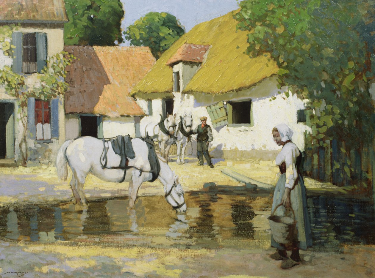 Dolní dvůr (olej na plátně) od William Lee Hankey