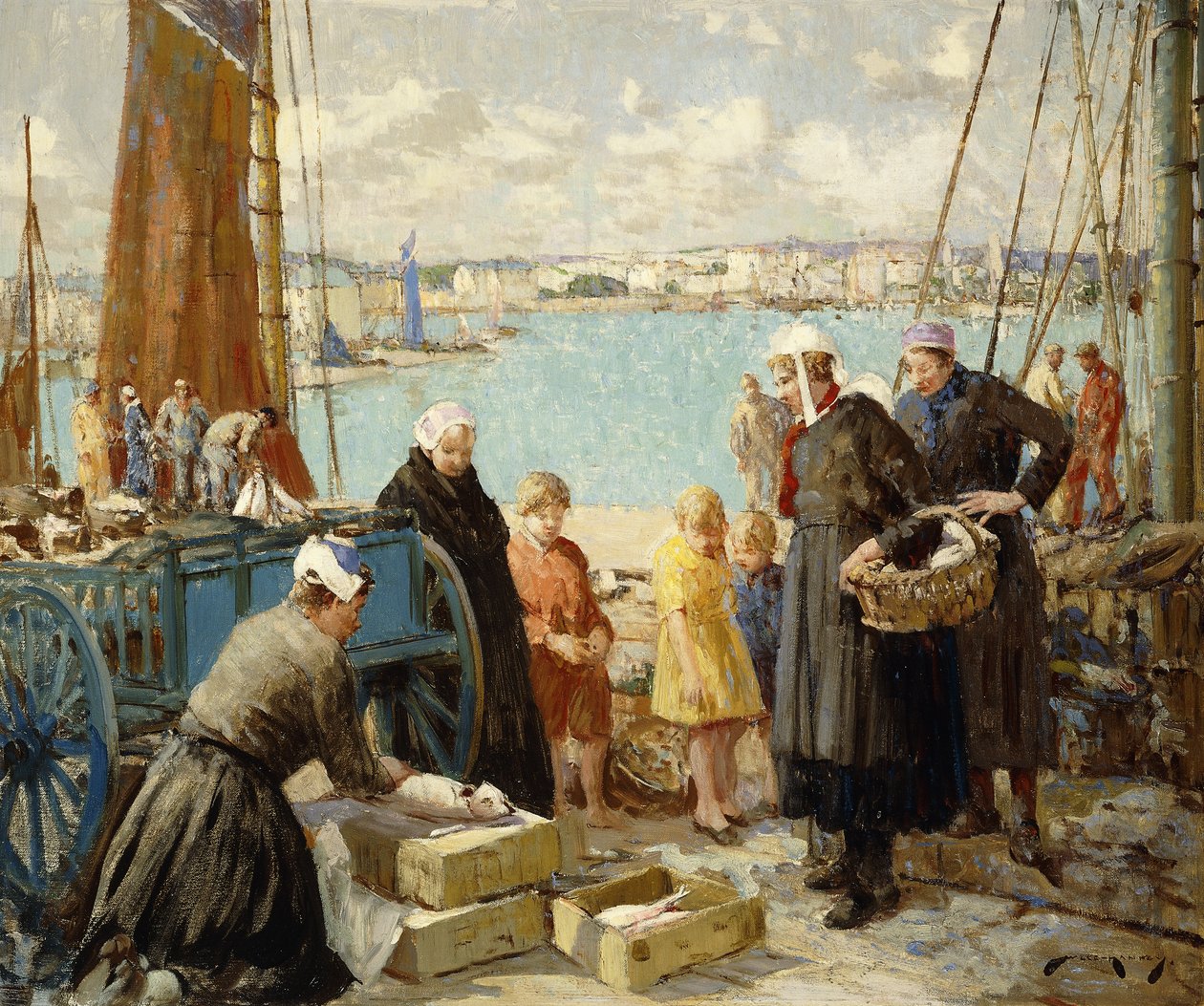 Marketing the Tunny, Concarneau od William Lee Hankey