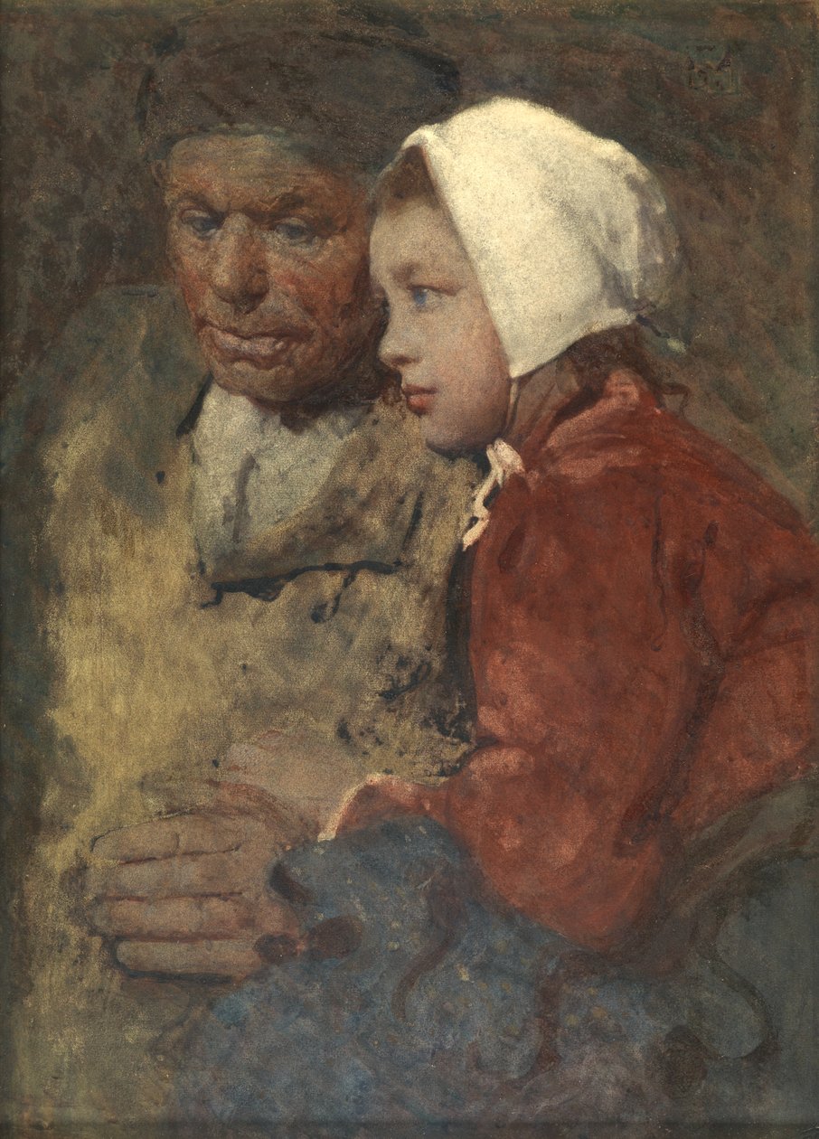 Vzájemná podpora (akvarel s arabskou gumou) od William Lee Hankey