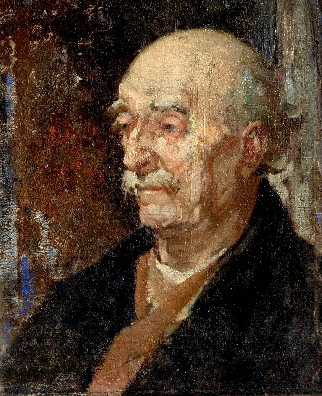 Napoleon Danelle, obchodník se starožitnostmi (olej na plátně a desce) od William Lee Hankey