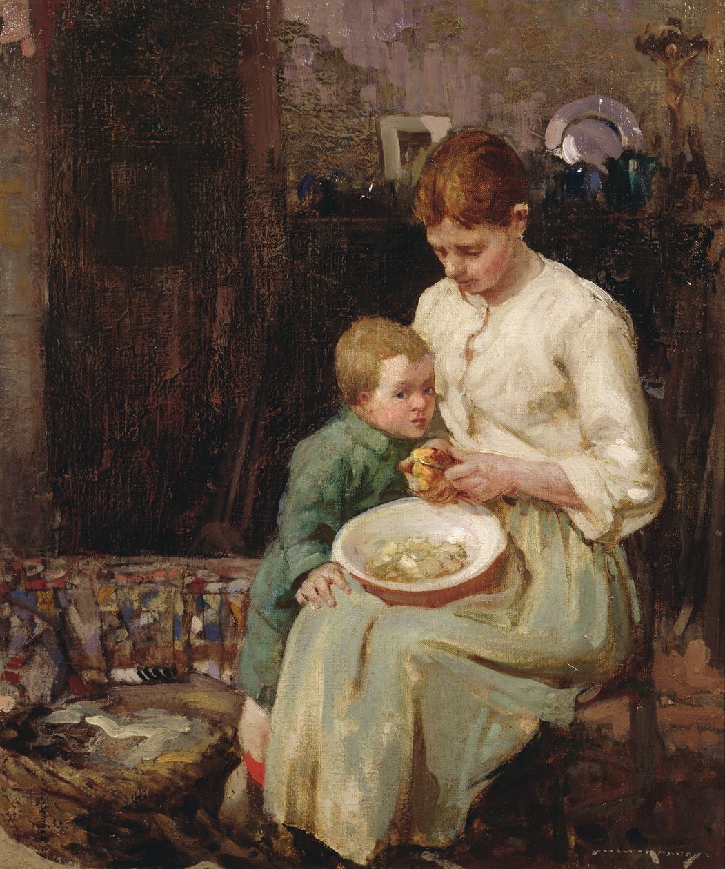 Příprava jídla (olej na plátně) od William Lee Hankey
