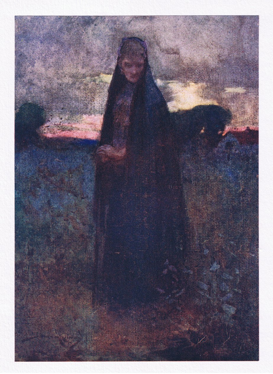 Odešla jen ze všech neúprosných vlaků, smutná historička zamyšlené pláně (barva litho) od William Lee Hankey