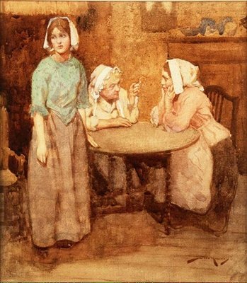 Opuštěná vesnice (akvarel na papíře) od William Lee Hankey