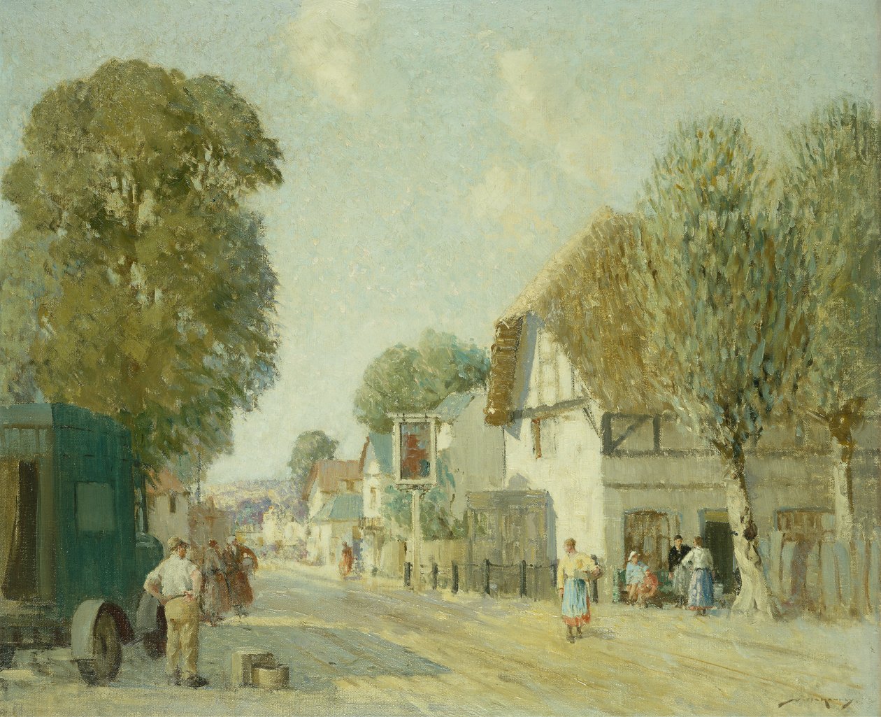 The Inn at Avebury (olej na plátně) od William Lee Hankey
