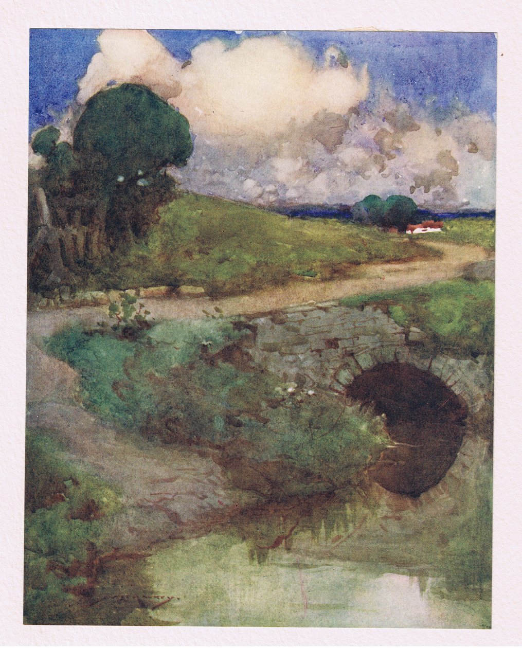 Chladivý potok, travnatá zelená (barva litho) od William Lee Hankey
