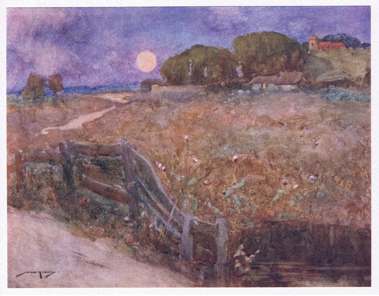 Slušný kostel, který není na vrcholu sousedního kopce (barva litho) od William Lee Hankey