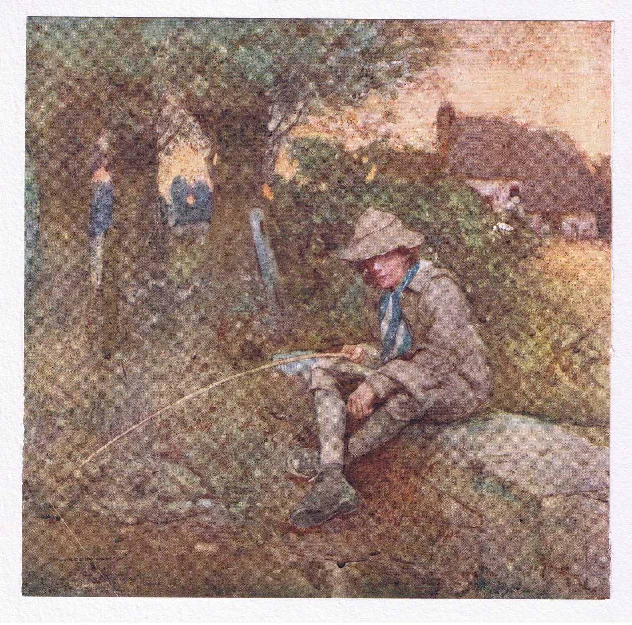 Ty zdravé sporty, které zdobily klidnou scénu (barevné lito) od William Lee Hankey