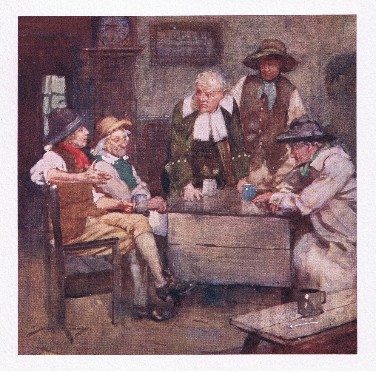 Tam, kde mluvili vesnickí státníci, to vypadá hluboce a zprávy mnohem starší než jejich prodej se šířily (barva litho) od William Lee Hankey