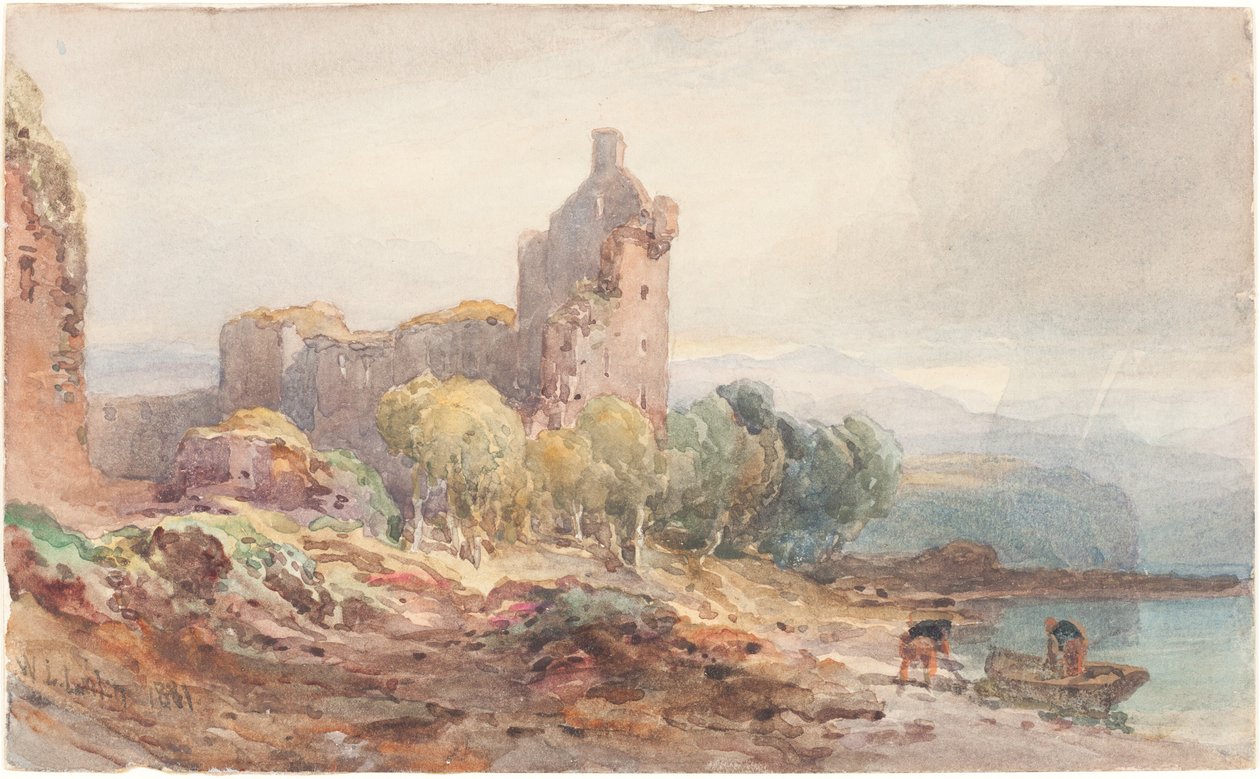 Zřícenina hradu na jezeře od William Leighton Leitch