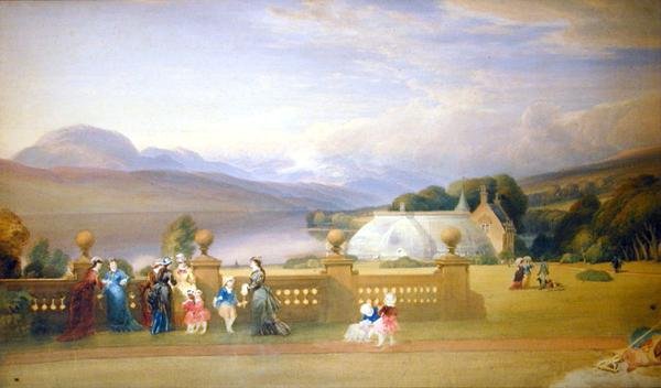 Zahrada pana Muira na Gareloch (akvarel na papíře) od William Leighton Leitch