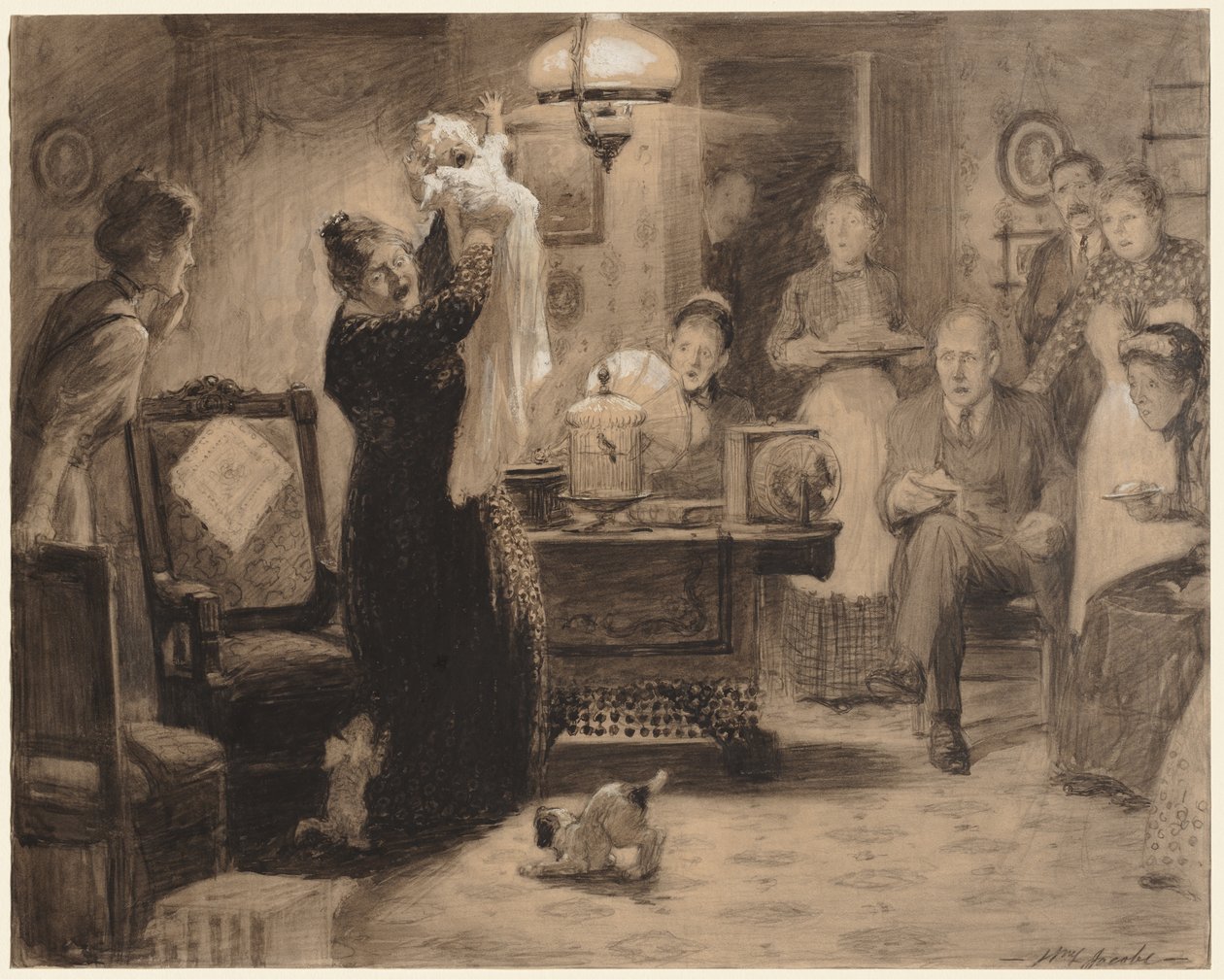 Náčrt k ilustraci Stacionární dítě, 1912. od William Leroy Jacobs