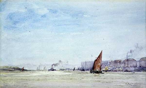 Chathamské loděnice od William Lionel Wyllie