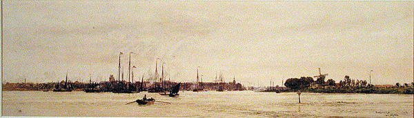 Dordrecht (akvarel na papíře) od William Lionel Wyllie