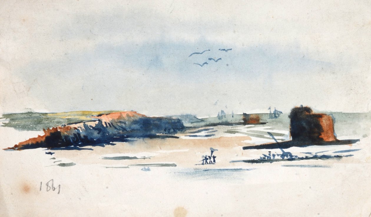 Pohled na západ od Wimereux od William Lionel Wyllie