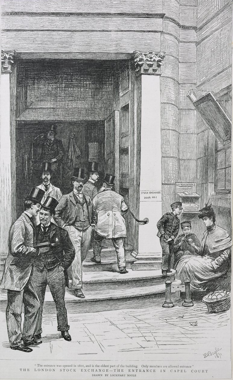 Vstup na burzu v Capel Court, 1891 od William Lockhart Bogle