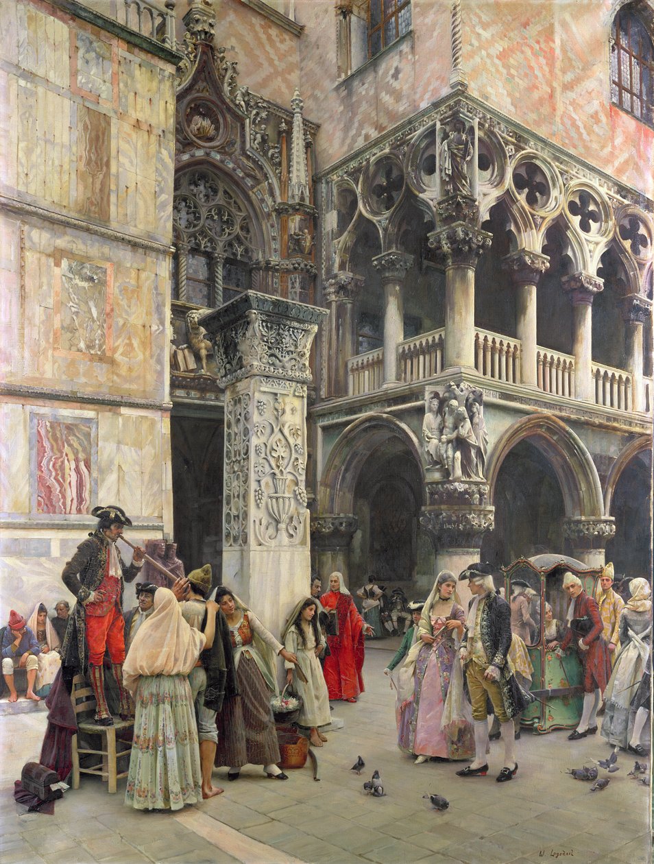 Na náměstí Piazzetta, osmnácté století, 1859-92 od William Logsdail