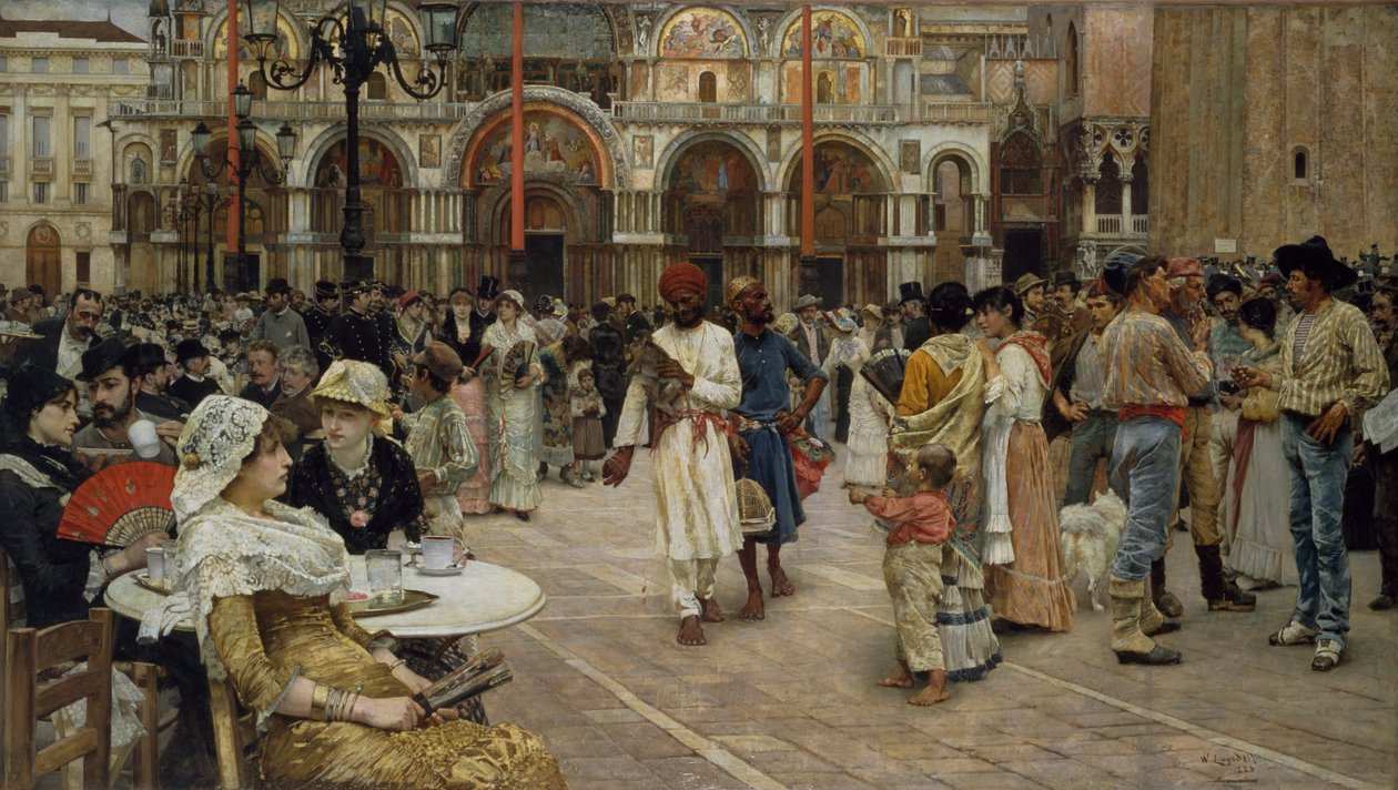 Piazza di San Marco, Benátky, 1883 od William Logsdail