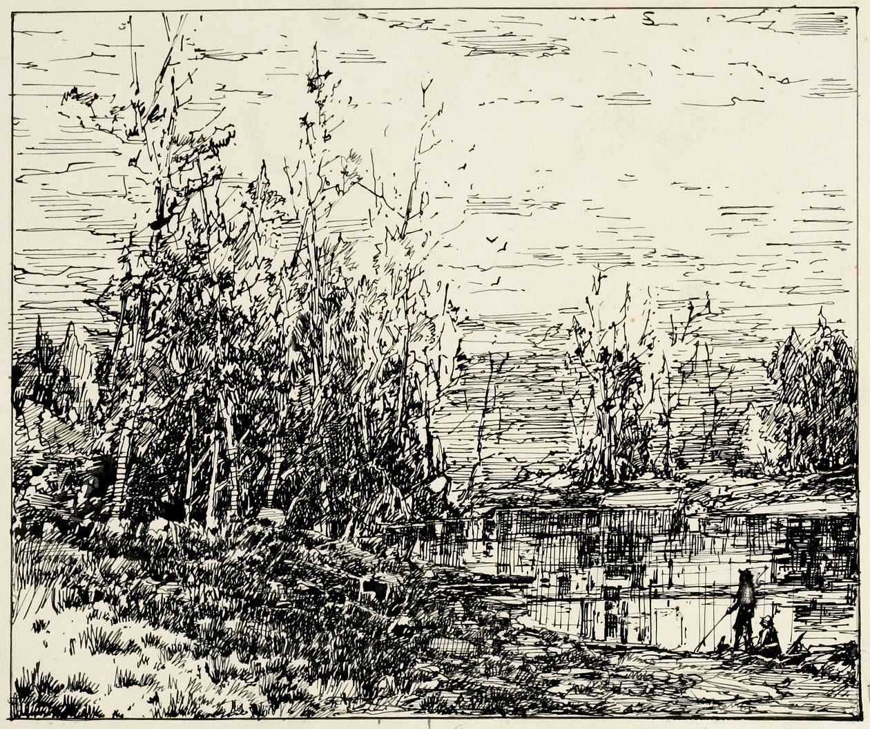 Edge of a Pond, Maine od William Louis Jnr. Sonntag