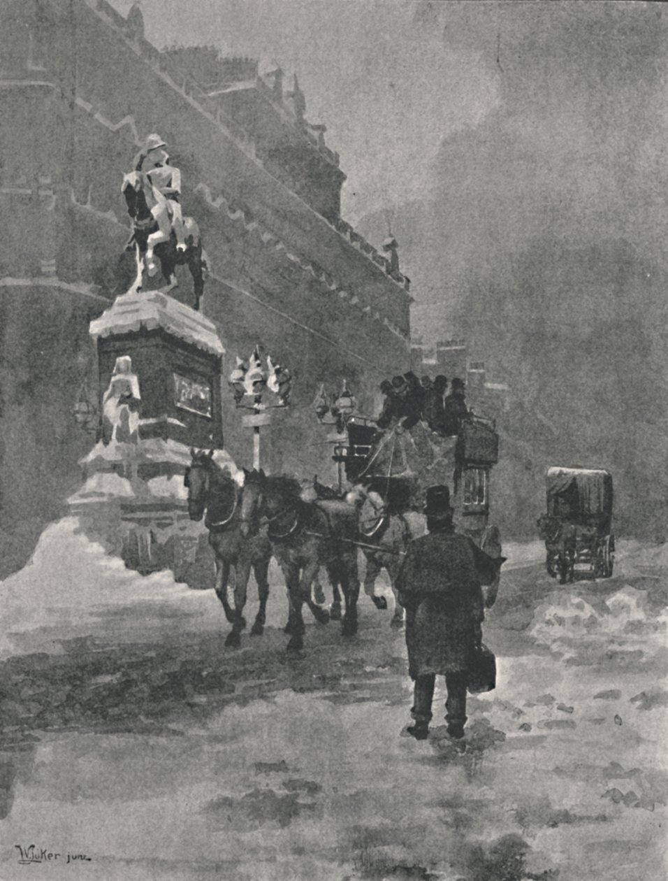 Cirkus Holborn - Zimní ráno, 1891 od William Luker