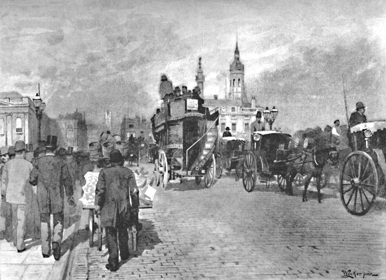 London Bridge – Going Across, 1891 od William Luker