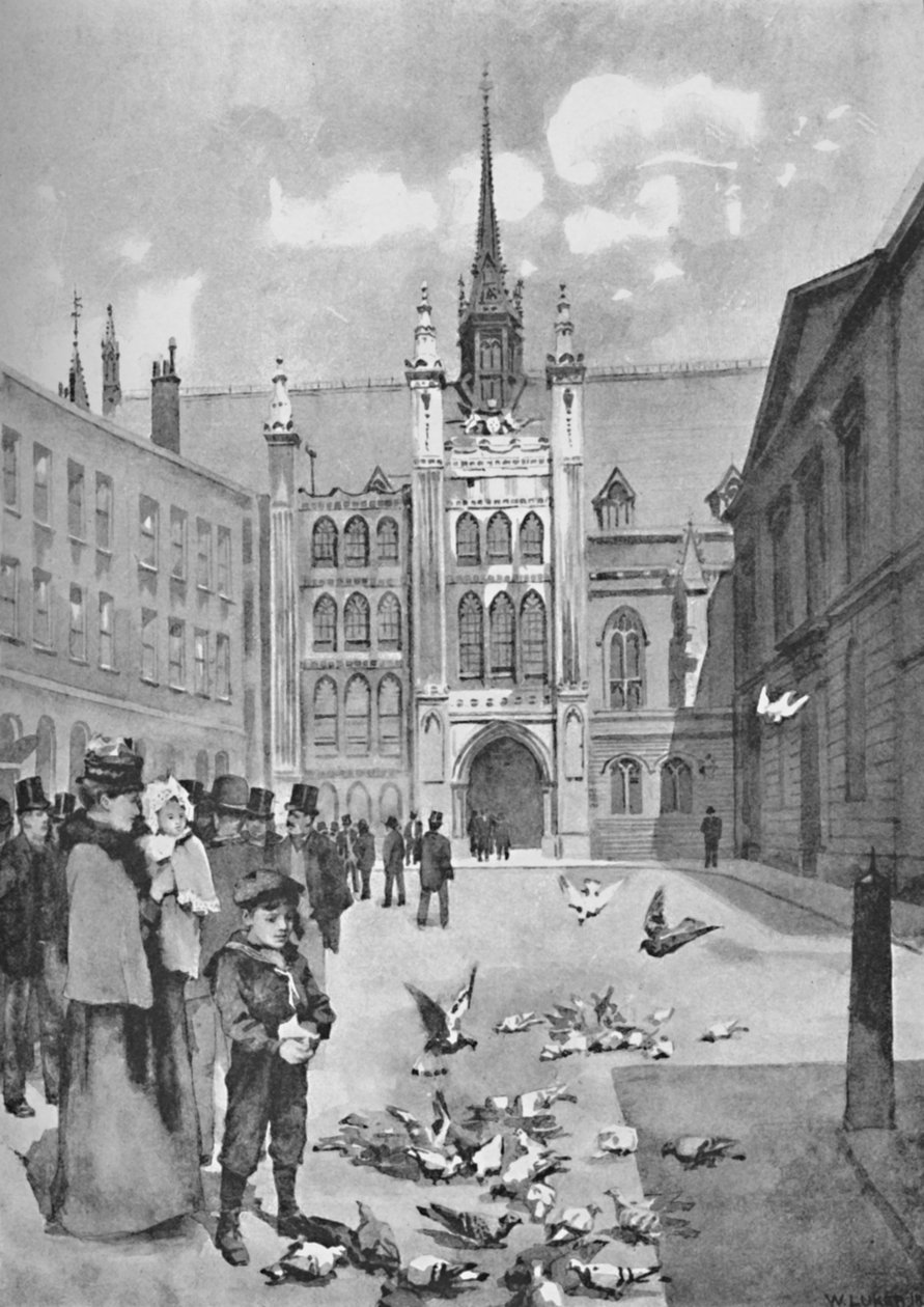 The Guildhall, Front Exit, 1891 od William Luker