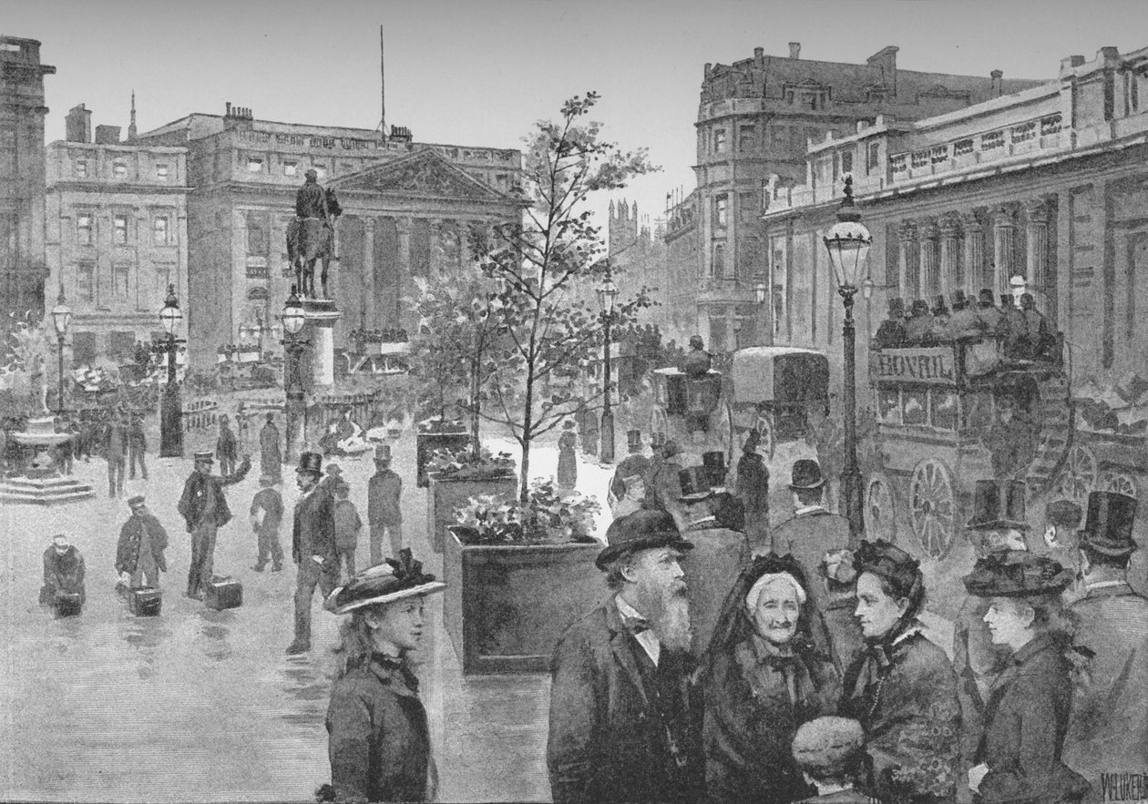 Mansion House a Bank of England, 1891 od William Luker