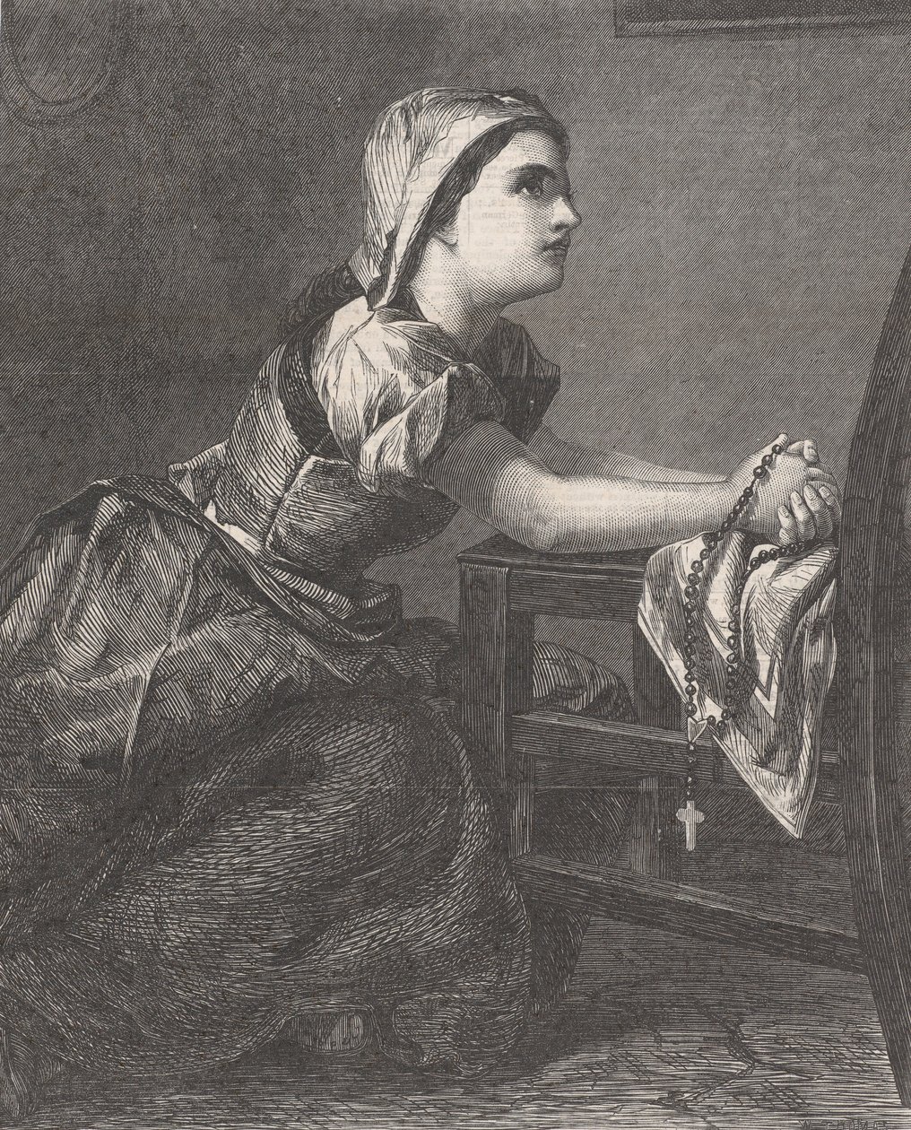 La Prière The Prayer, z Illustrated London News, 2. března 1867. od William Luson Thomas