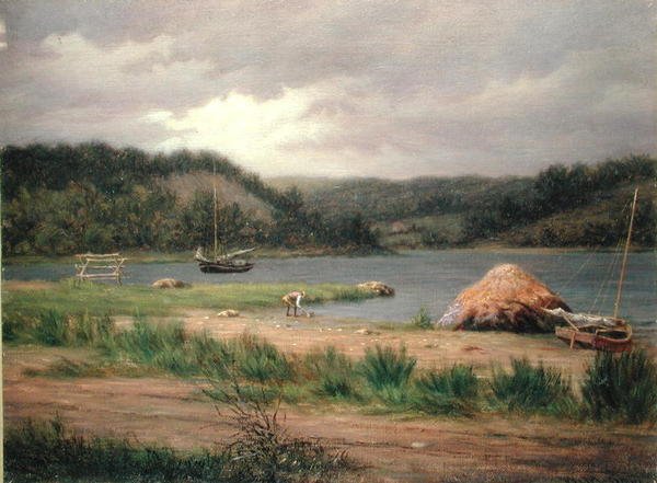 Clamming, Long Island (olej na plátně) od William M Davis