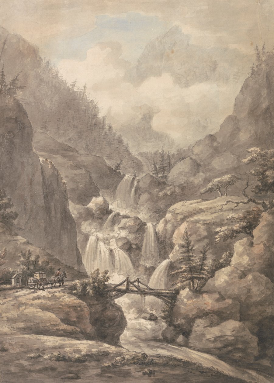 Chaisse projíždějící Alpami od William Marlow