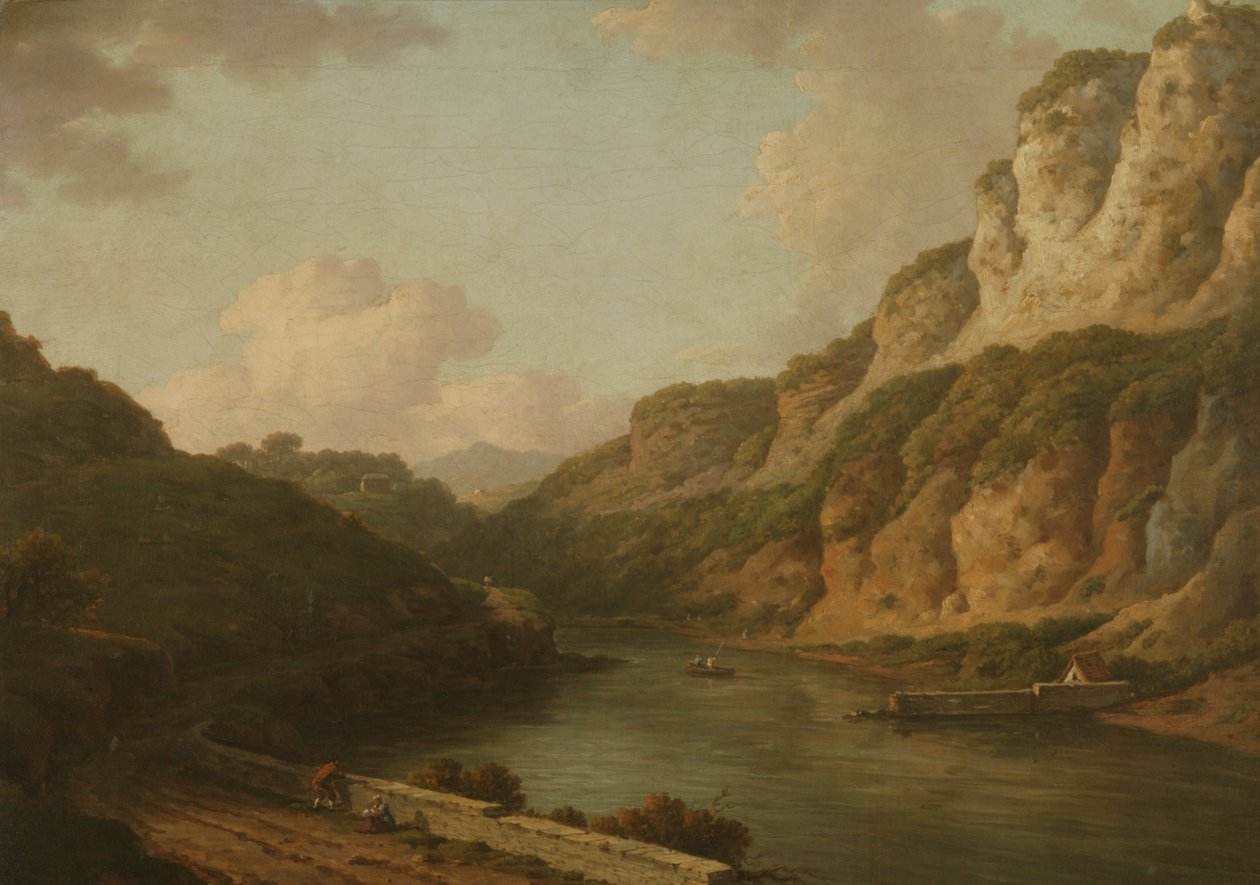 Matlock, Derbyshire, n. 1780 (öljy kankaalle) od William Marlow