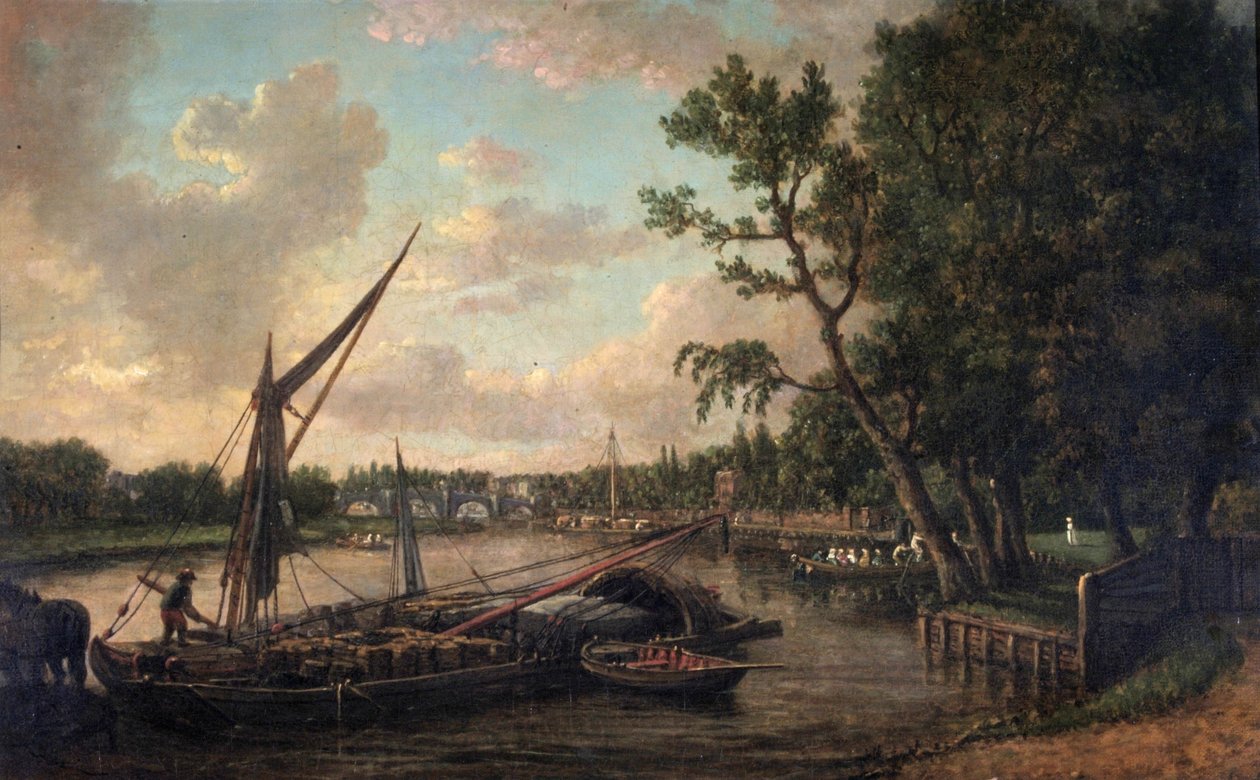 Richmond ze Surrey Bank, kolem roku 1800 od William Marlow