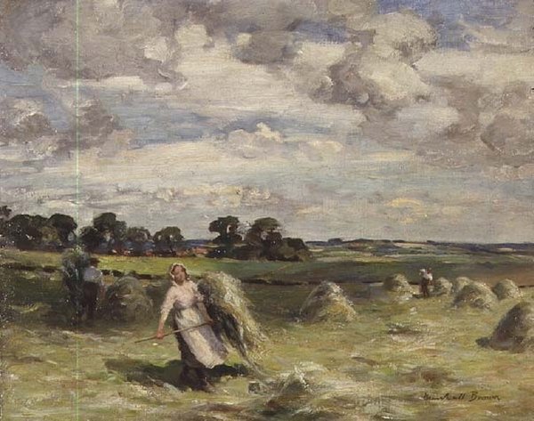 Sklizeň poblíž Saltounu, East Lothian od William Marshall Brown