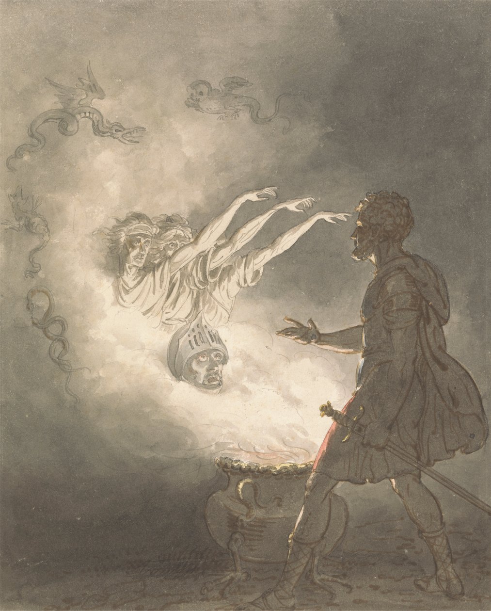Macbeth a zjevení ozbrojené hlavy od William Marshall Craig