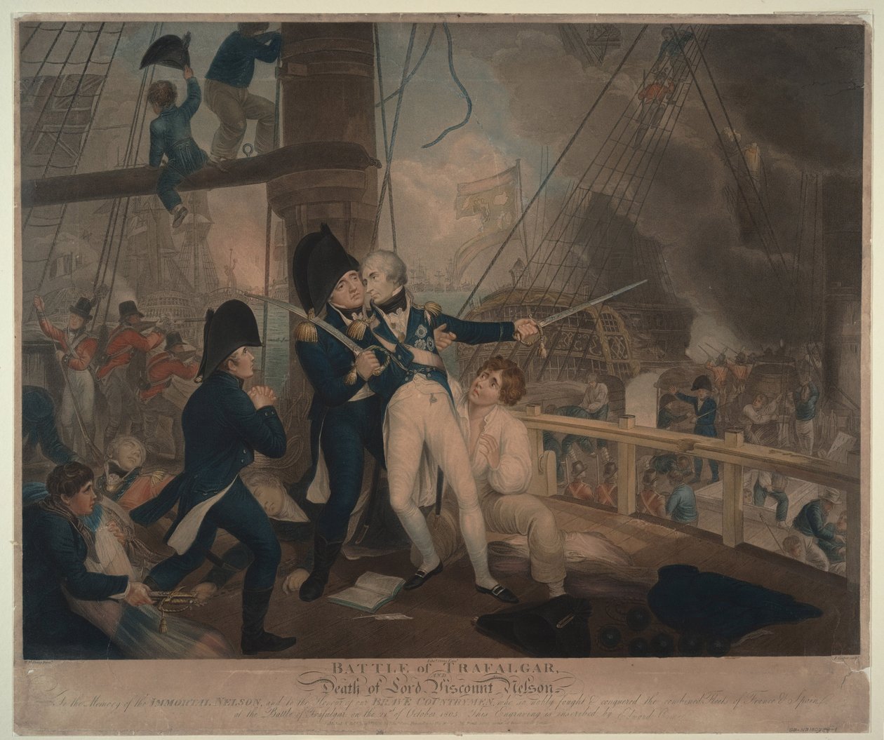 Bitva u Trafalgaru a smrt Nelsona, 1806 od William Marshall Craig