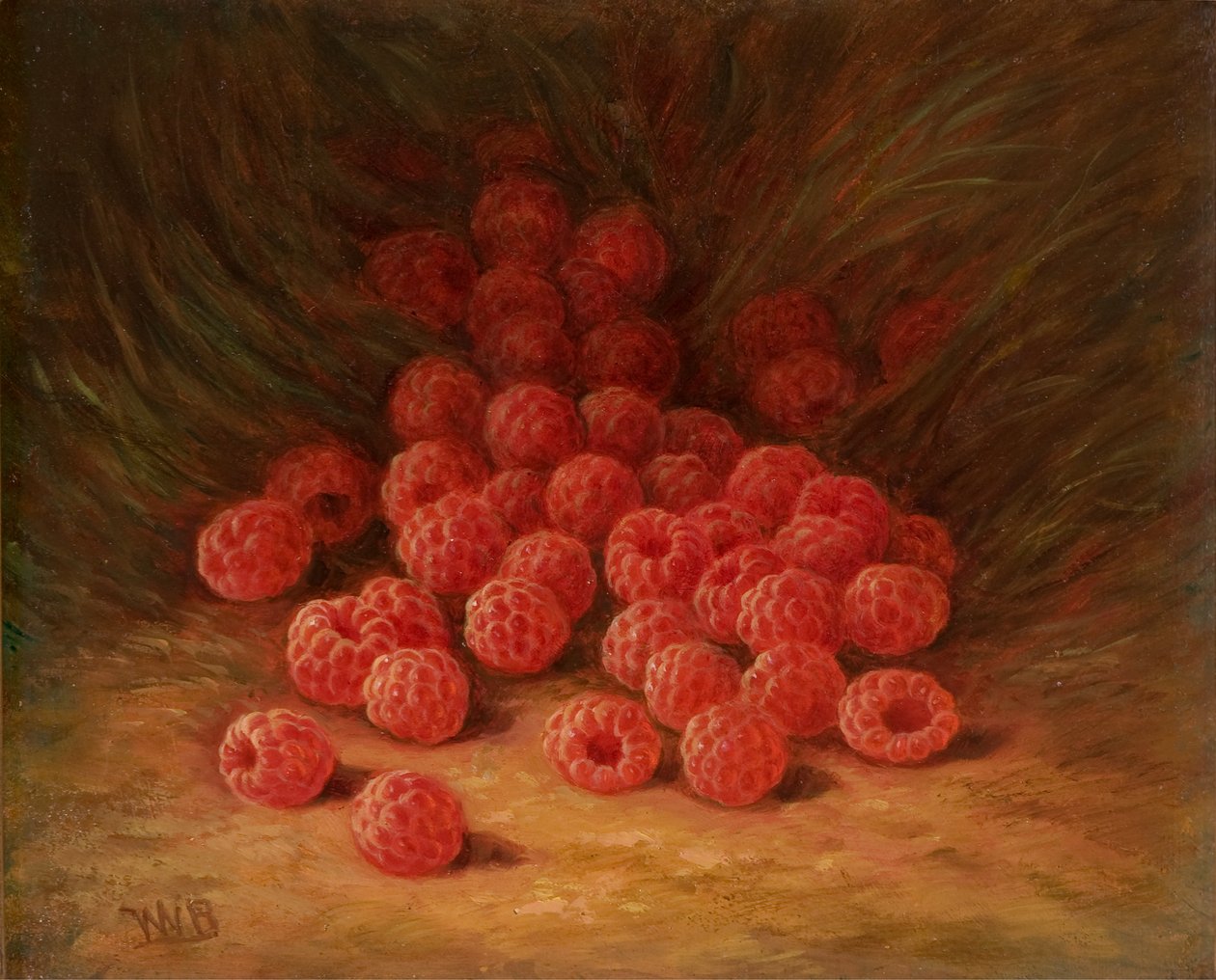 Červené maliny na lesní půdě 1866 (olej na desce) od William Mason Brown