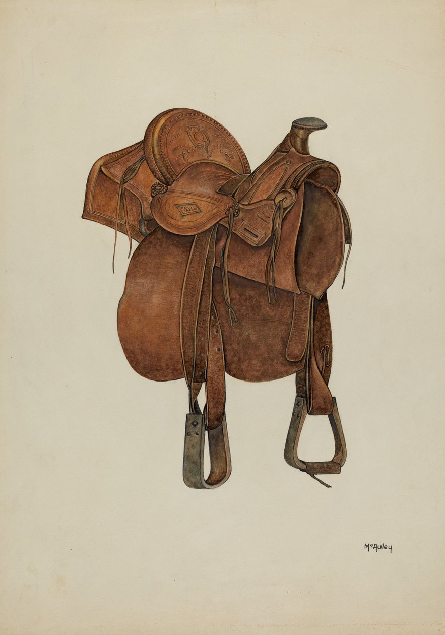 Kožené sedlo, c. 1940. od William McAuley