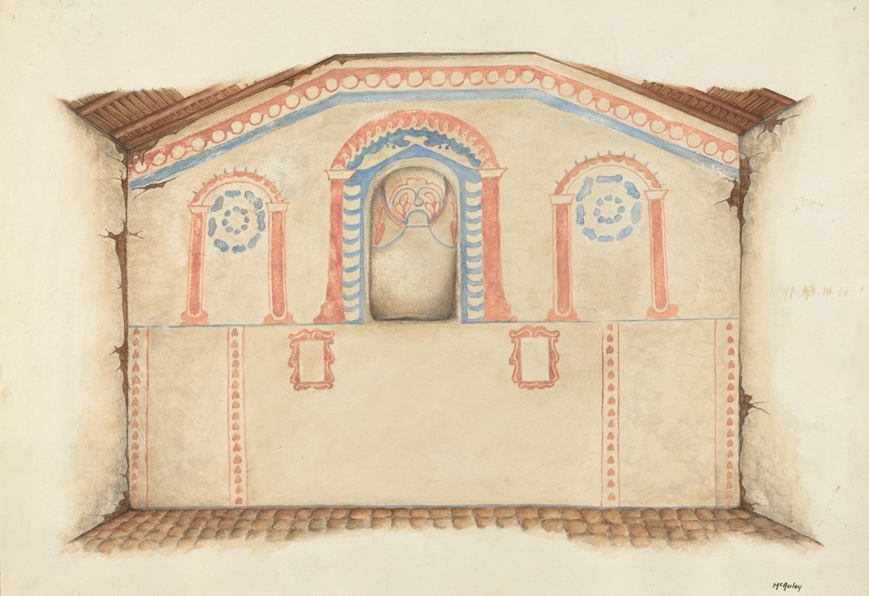 Nástěnná malba Reredos, 1939. od William McAuley