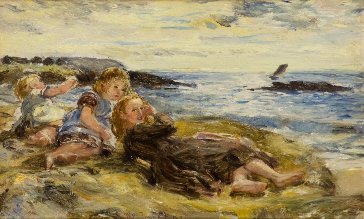 Děti na pobřeží, Machrihanish od William McTaggart