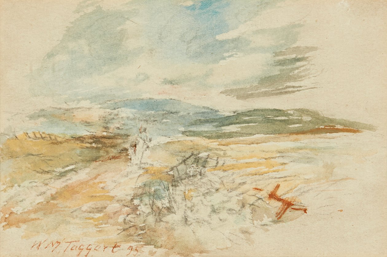Highland Study (tužka a akvarel) od William McTaggart