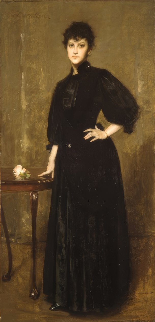 Dáma v černém od William Merritt Chase