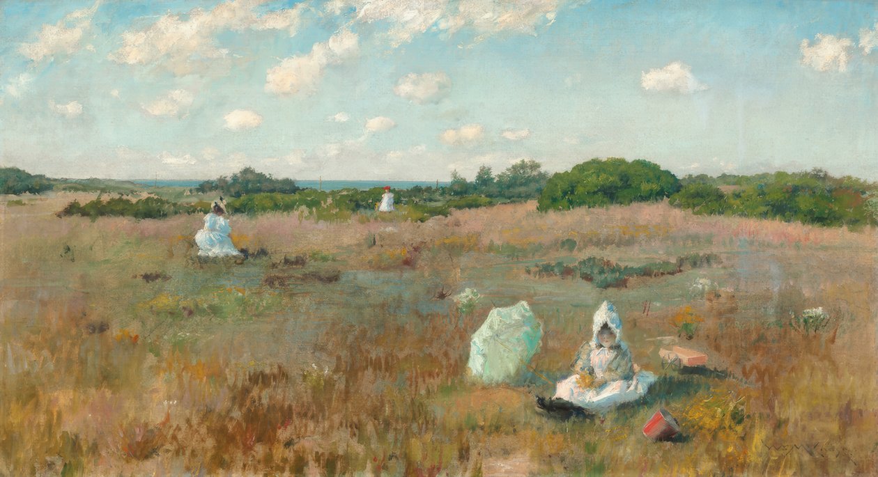 Sbírání podzimních květin od William Merritt Chase